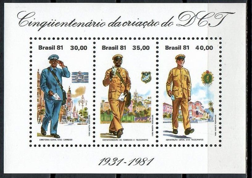 Znaczek Brazylia 1981 Mi bl 45 Czyste **