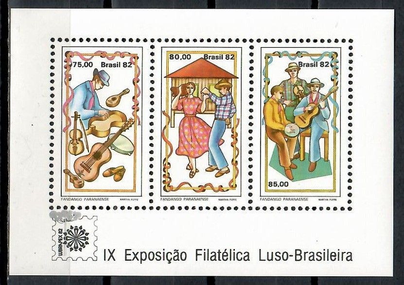 Znaczek Brazylia 1982 Mi bl 52 Czyste **