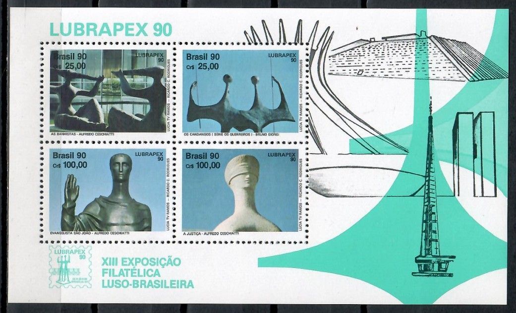 Znaczek Brazylia 1990 Mi bl 85 Czyste **