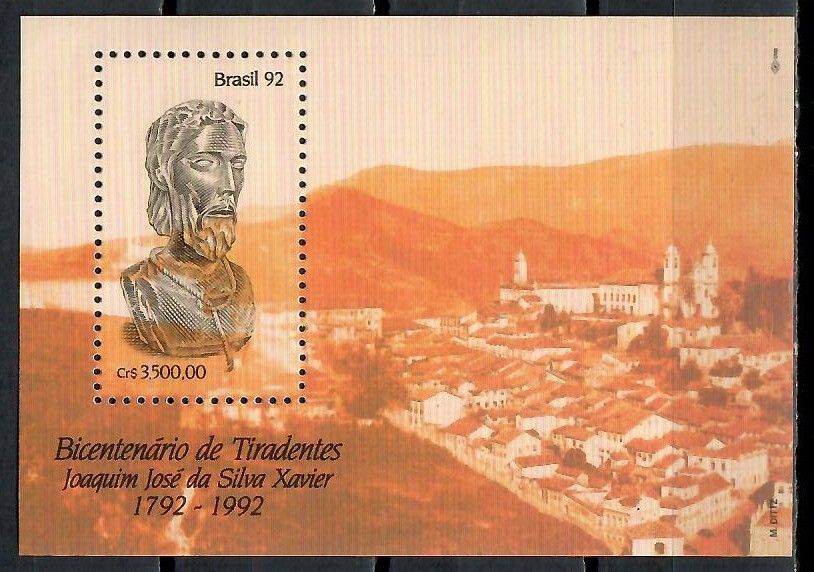 Znaczek Brazylia 1992 Mi bl 89 Czyste **