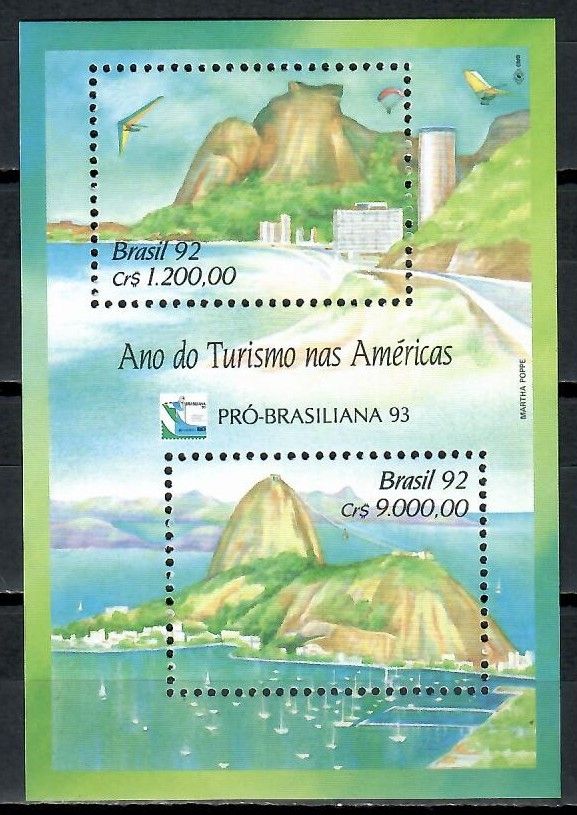 Znaczek Brazylia 1992 Mi bl 91 Czyste **