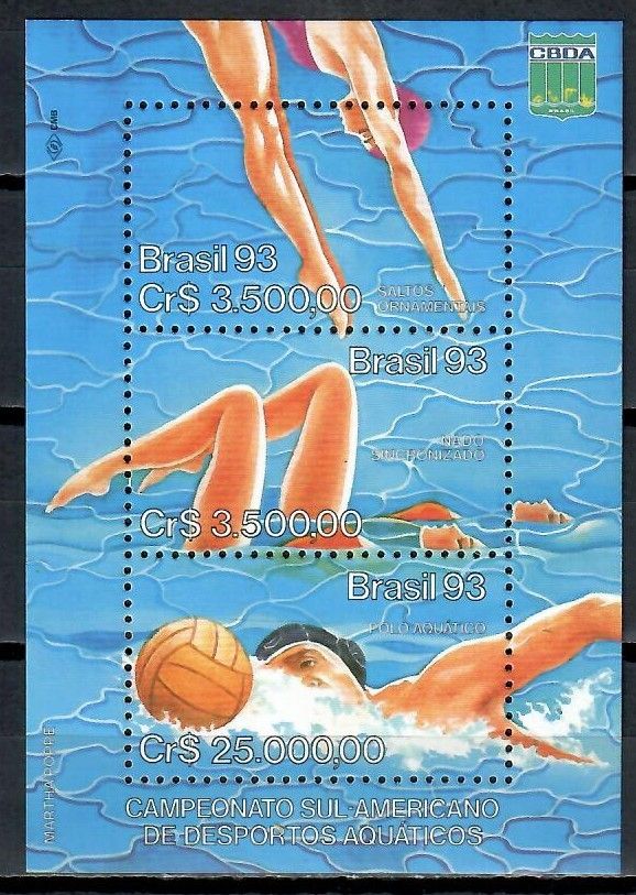 Znaczek Brazylia 1993 Mi bl 92 Czyste **