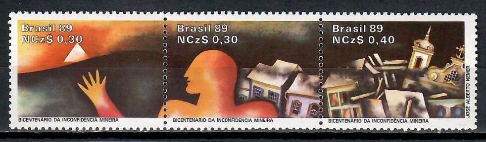 Znaczek Brazylia 1989 Mi 2295-2297 Czyste **
