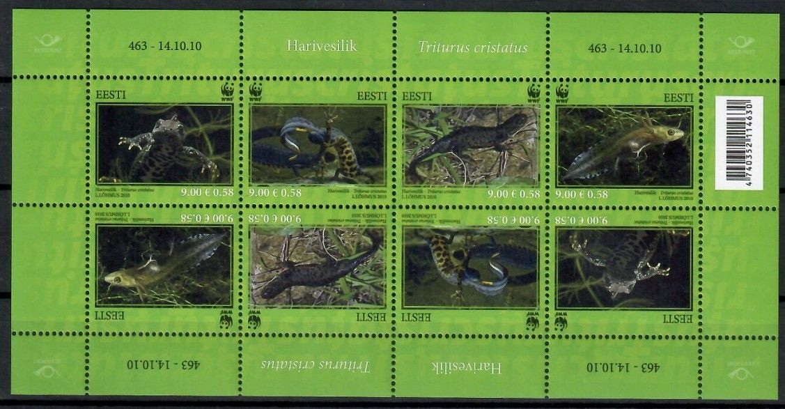 Znaczek Estonia 2010 Mi ark 674-677 Czyste **