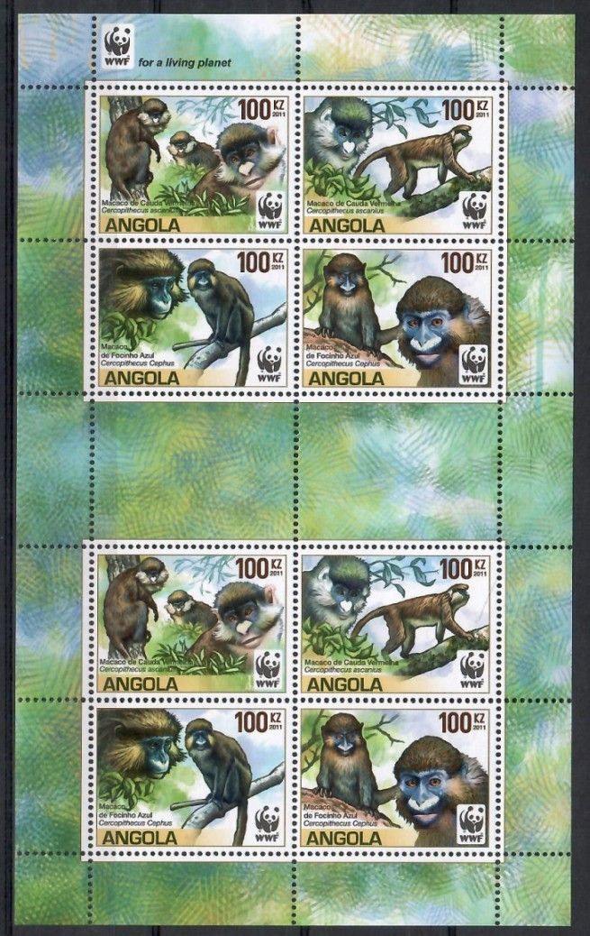 Znaczek Angola 2011 Mi ark 1858-1861 Czyste **