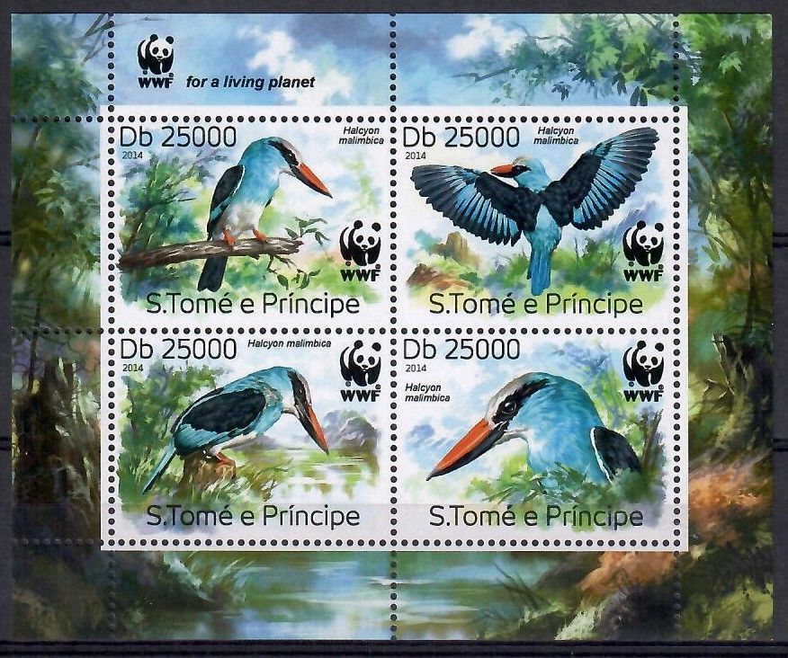 Znaczek Wyspy Św. Tomasza i Książęca 2014 Mi ark 5659-5662 Czyste **