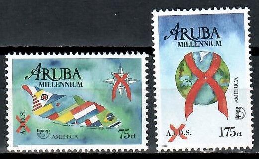 Znaczek Aruba 2000 Mi 254-255 Czyste **