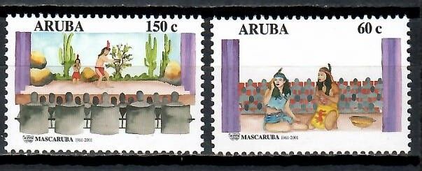 Znaczek Aruba 2001 Mi 271-272 Czyste **