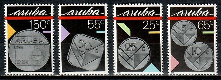Znaczek Aruba 1988 Mi 40-43 Czyste **