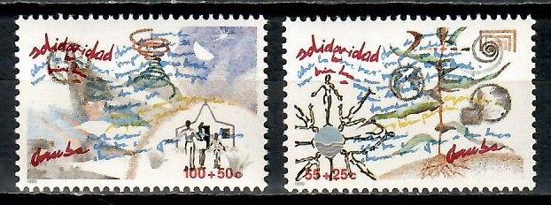 Znaczek Aruba 1990 Mi 78-79 Czyste **