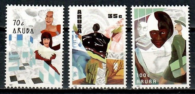 Znaczek Aruba 1991 Mi 89-91 Czyste **