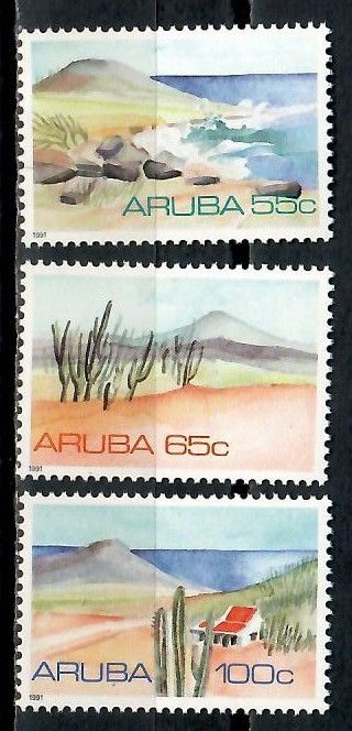 Znaczek Aruba 1991Mi 86-88 Czyste **