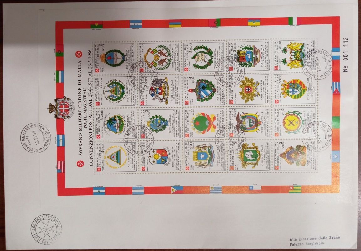 Znaczek Zakon Maltański 1977 Mi YtA25A-U FDC