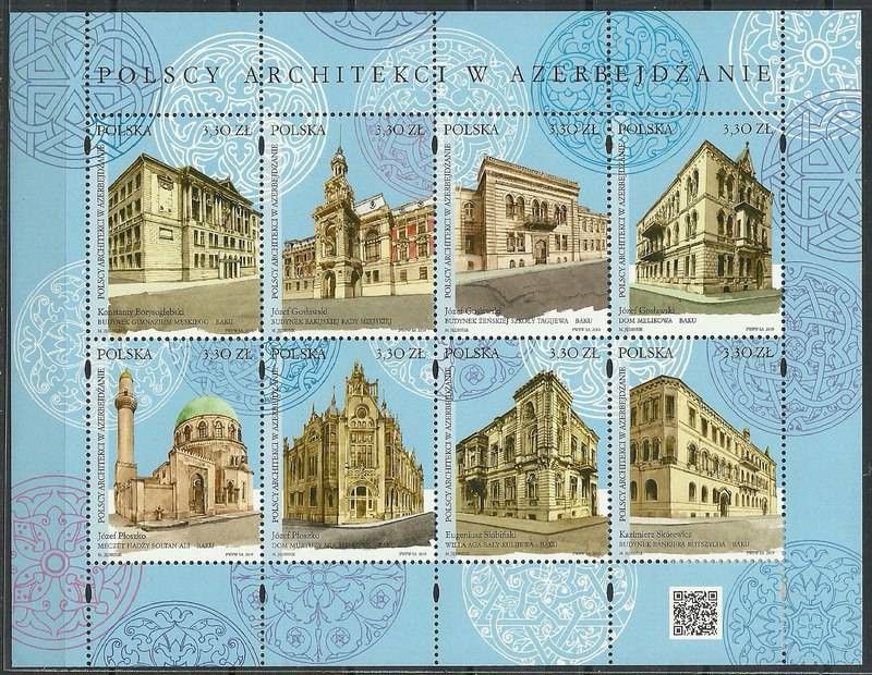 Znaczek Polska 2019 Mi ark 5117-5124 Czyste **
