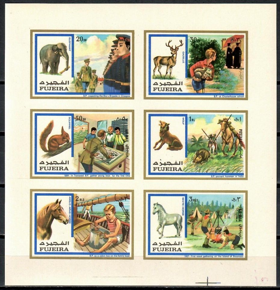 Znaczek Fujeira / Fudżajra 1972 Mi ark 896-901B Czyste **