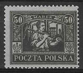 Znaczek Polska 1922 Mi aus 16 Fi 159 Czyste **
