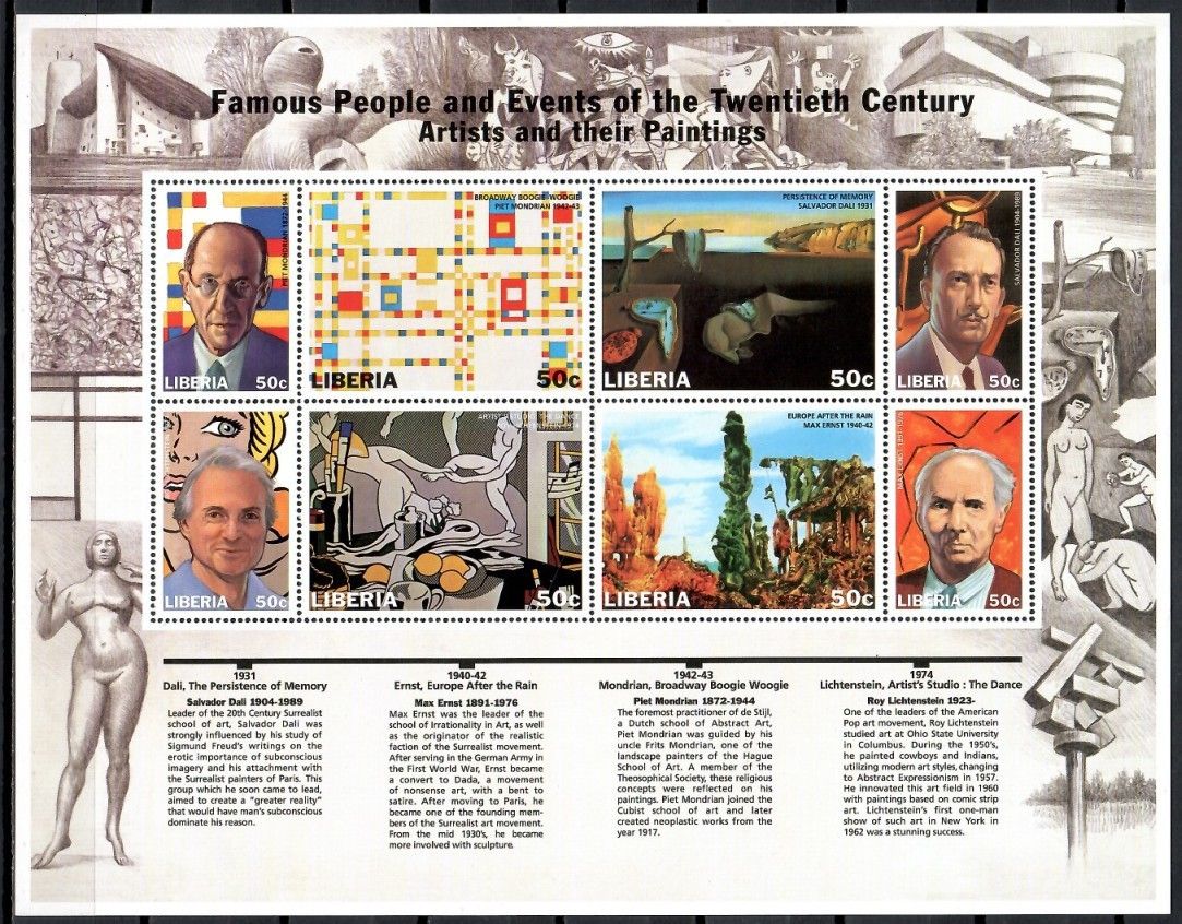 Znaczek Liberia 1997 Mi ark 1941-1948 Czyste **