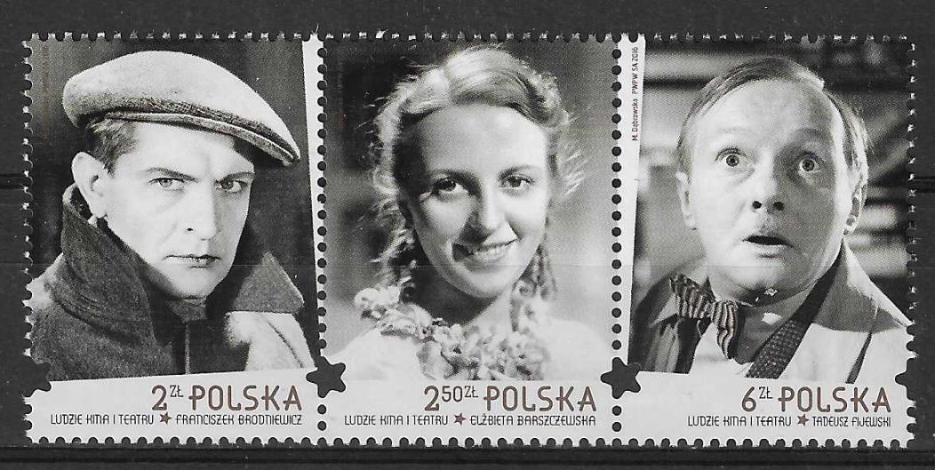 Znaczek Polska 2016 Mi 4881-4883 Fi 4731-4733 Czyste **