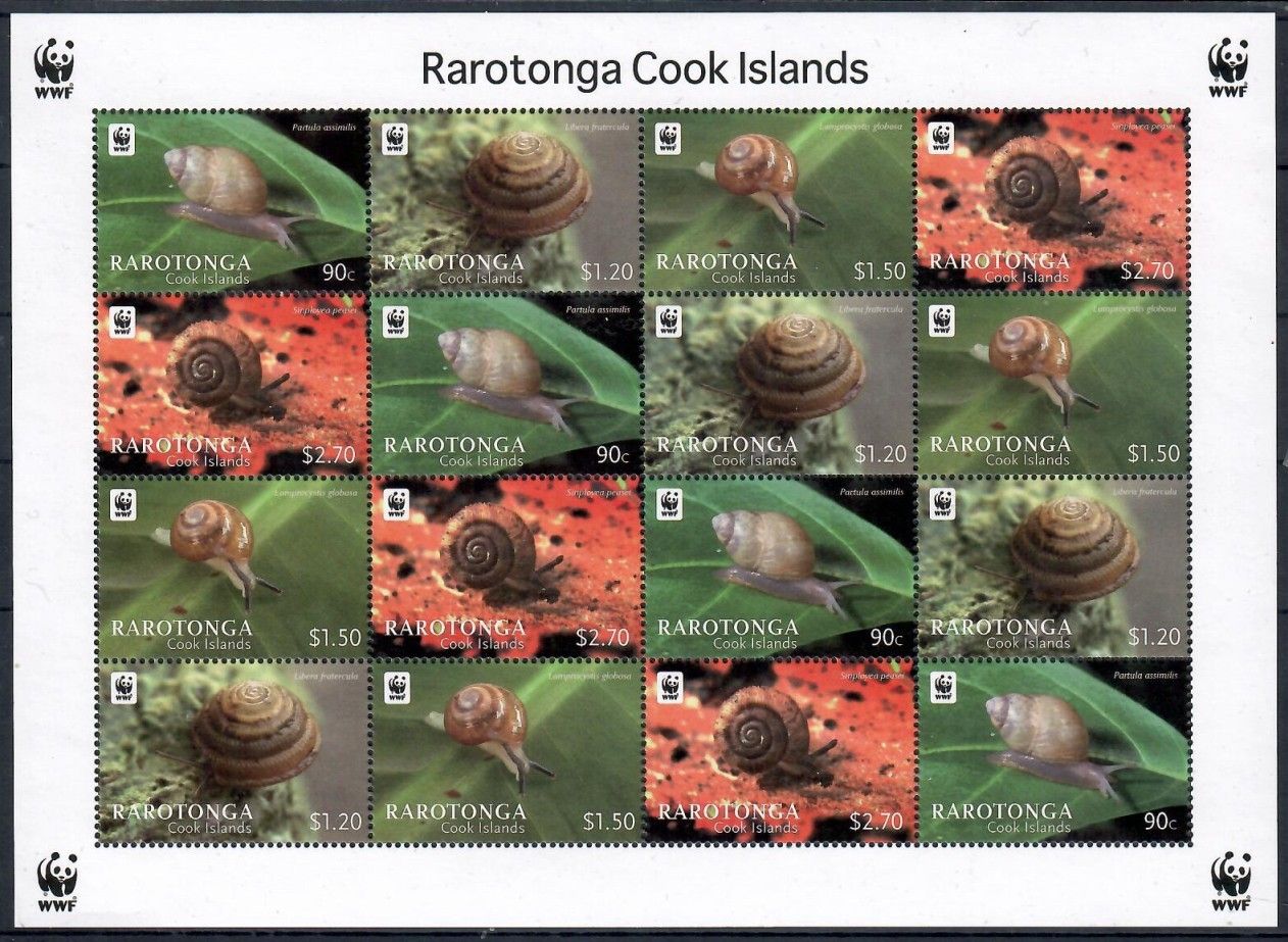Znaczek Rarotonga 2012 Mi ark 43-46 Czyste **