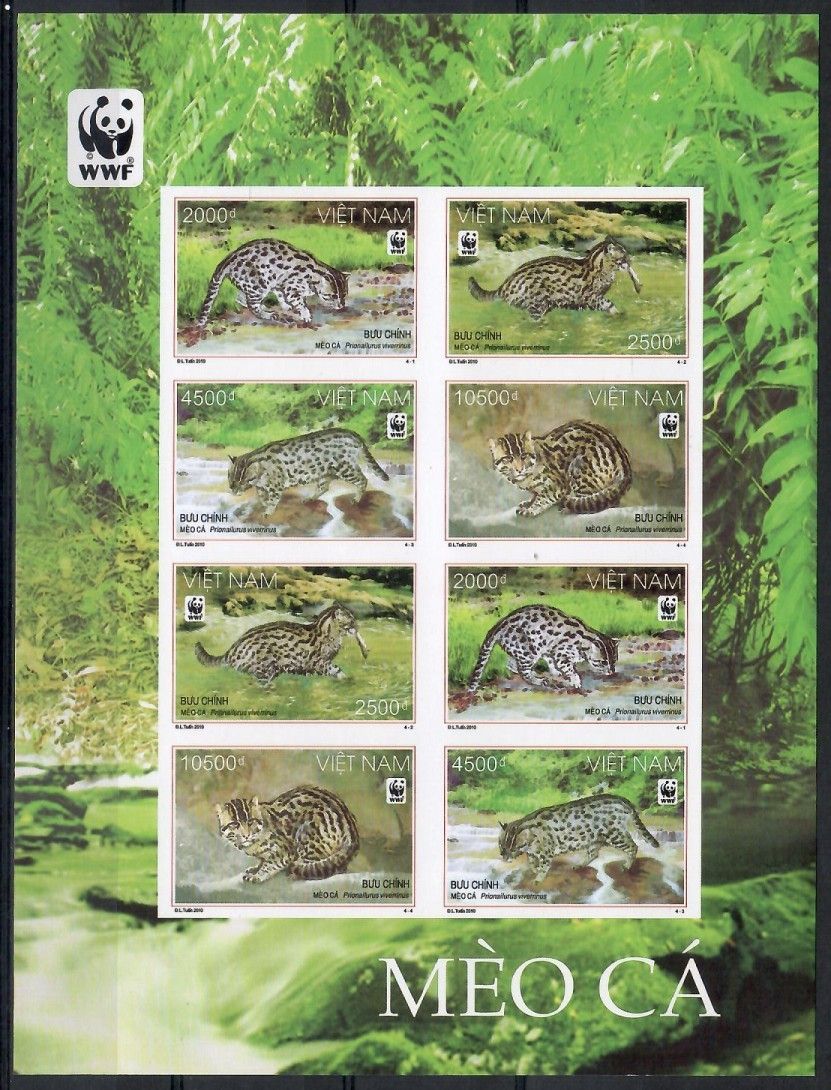 Znaczek Wietnam 2010 Mi ark 3553-3556B Czyste **