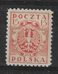 Znaczek Polska 1919 Mi 104 Fi 88B Z podlepką *
