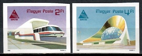 Znaczek Węgry 1985 Mi 3758-3759B Czyste **