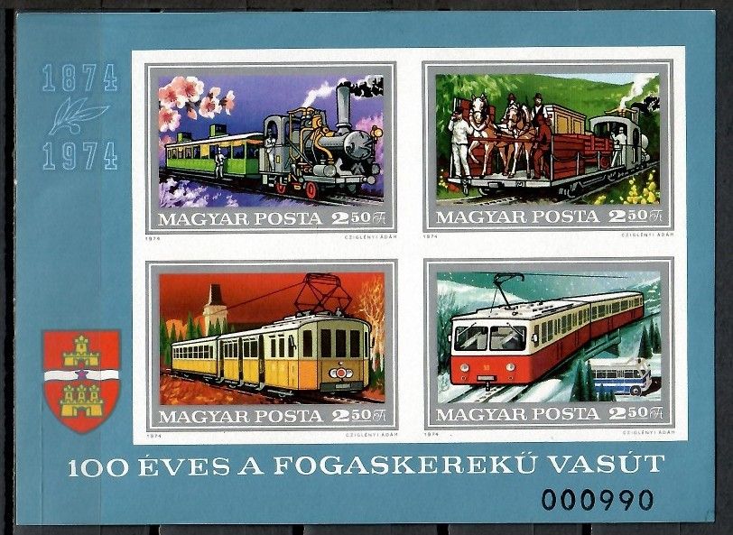 Znaczek Węgry 1974 Mi bl 107B Czyste **