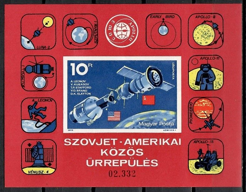 Znaczek Węgry 1975 Mi bl 111B Czyste **