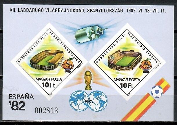 Znaczek Węgry 1982 Mi bl 155B Czyste **