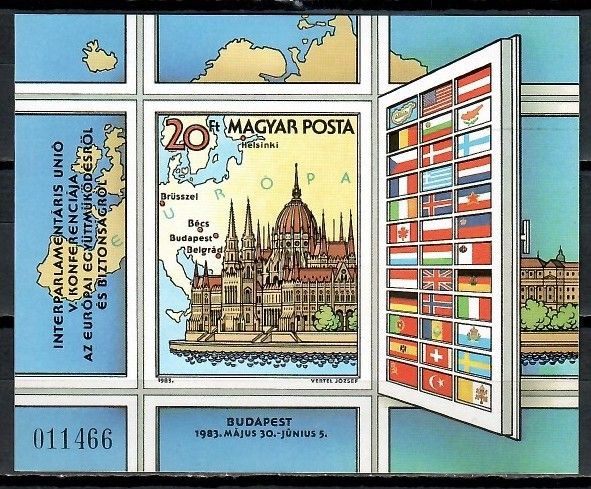 Znaczek Węgry 1983 Mi bl 163B Czyste **