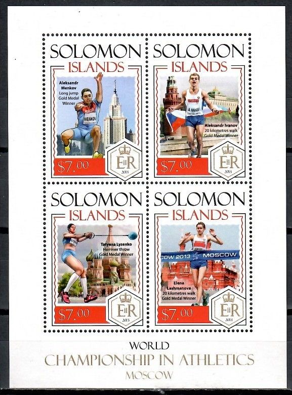 Znaczek Wyspy Salomona 2014 Mi ark 2487-2490 Czyste **