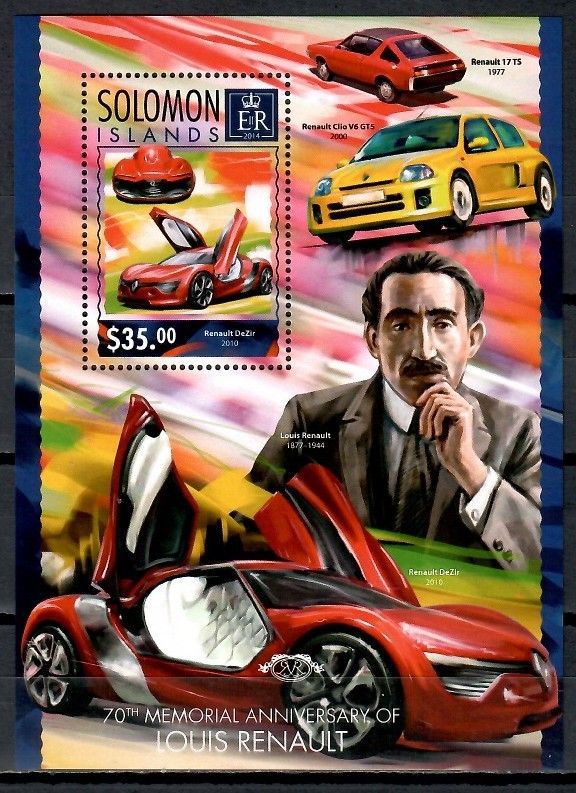 Znaczek Wyspy Salomona 2014 Mi bl 290 Czyste **
