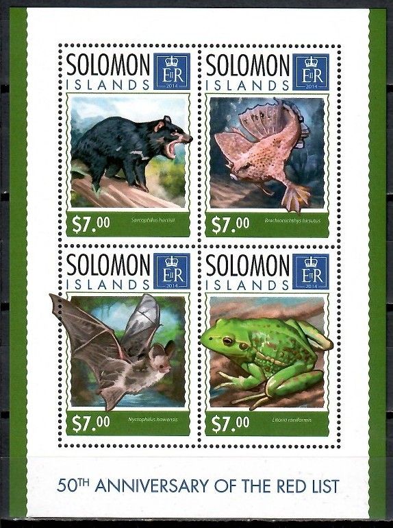 Znaczek Wyspy Salomona 2014 Mi ark 2557-2560 Czyste **
