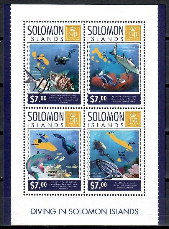 Znaczek Wyspy Salomona 2014 Mi ark 2587-2590 Czyste **