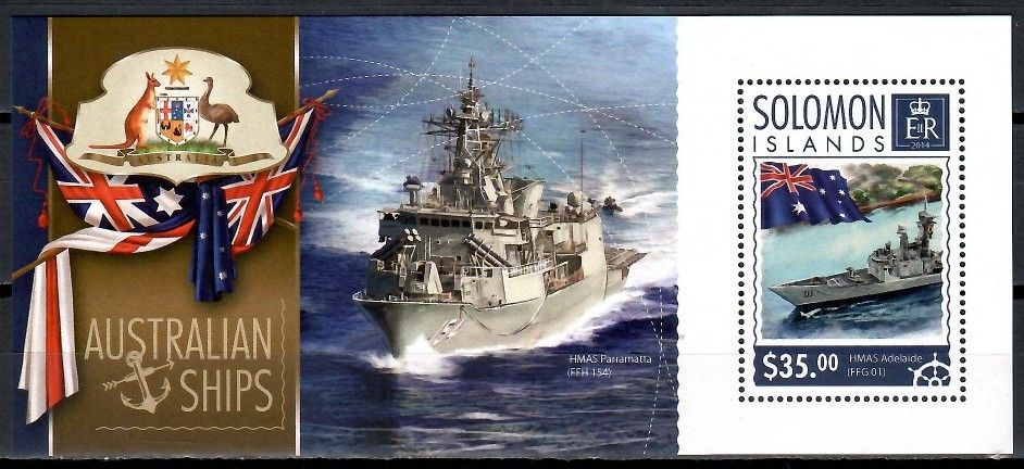 Znaczek Wyspy Salomona 2014 Mi bl 351 Czyste **