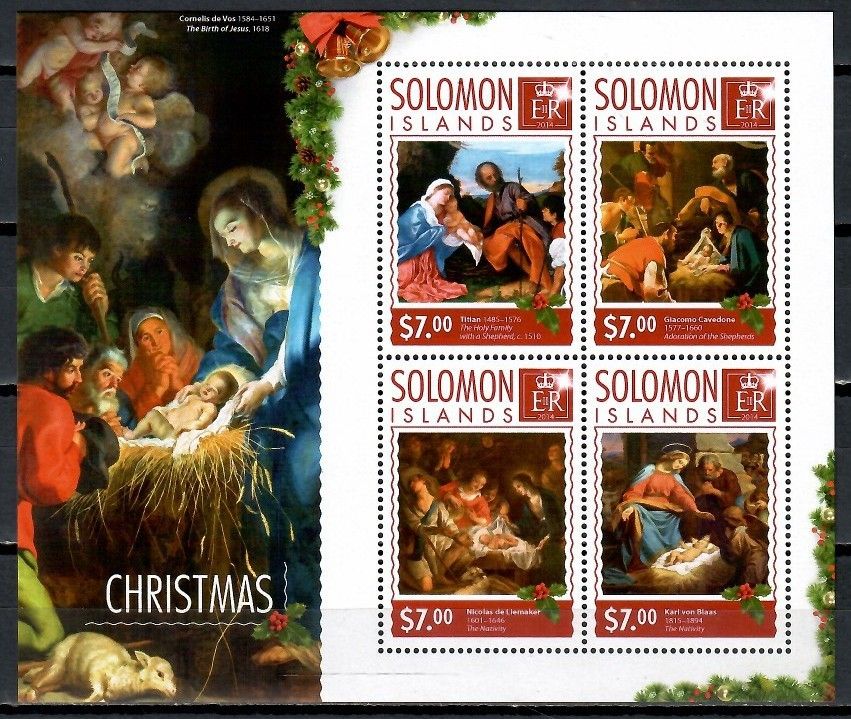 Znaczek Wyspy Salomona 2014 Mi ark 2882-2885 Czyste **