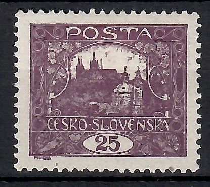 Znaczek Czechosłowacja 1919 Mi 28Aa Z podlepką *