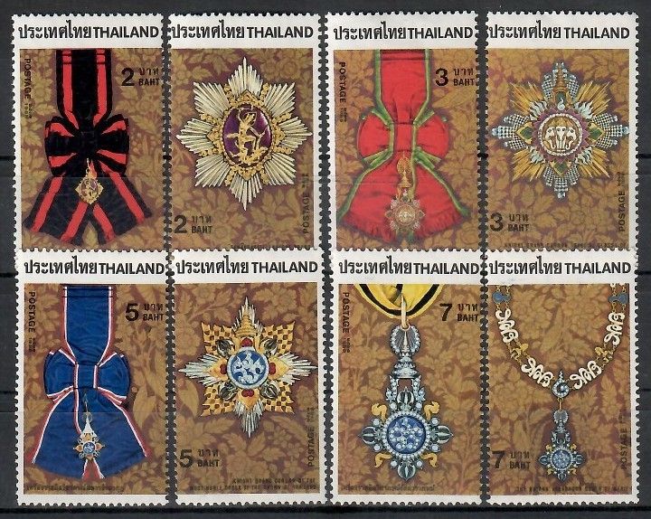 Znaczek Tajlandia 1988 Mi 1283-1290 Czyste **