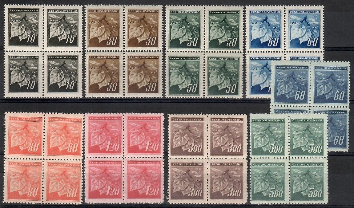 Znaczek Czechosłowacja 1945 Mi 424-432 Czyste **