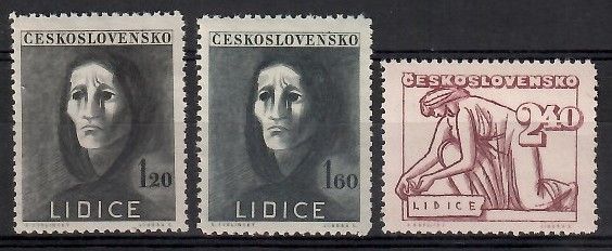 Znaczek Czechosłowacja 1947 Mi 518-520 Czyste **
