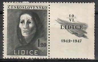 Znaczek Czechosłowacja 1947 Mi zf 518 Czyste **