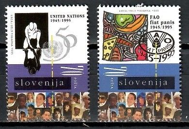 Znaczek Słowenia 1995 Mi 123-124 Czyste **