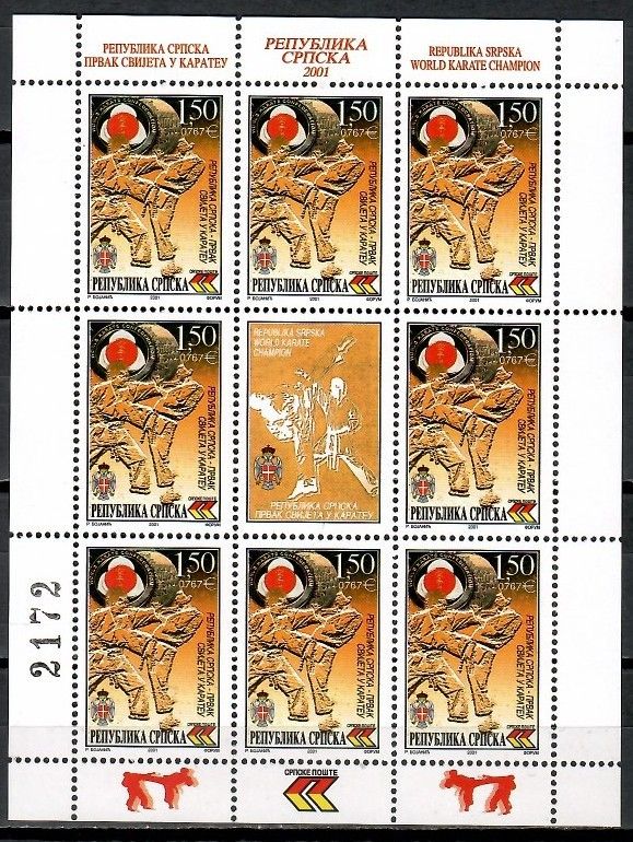 Znaczek Republika Serbska 2001 Mi ark 211 Czyste **