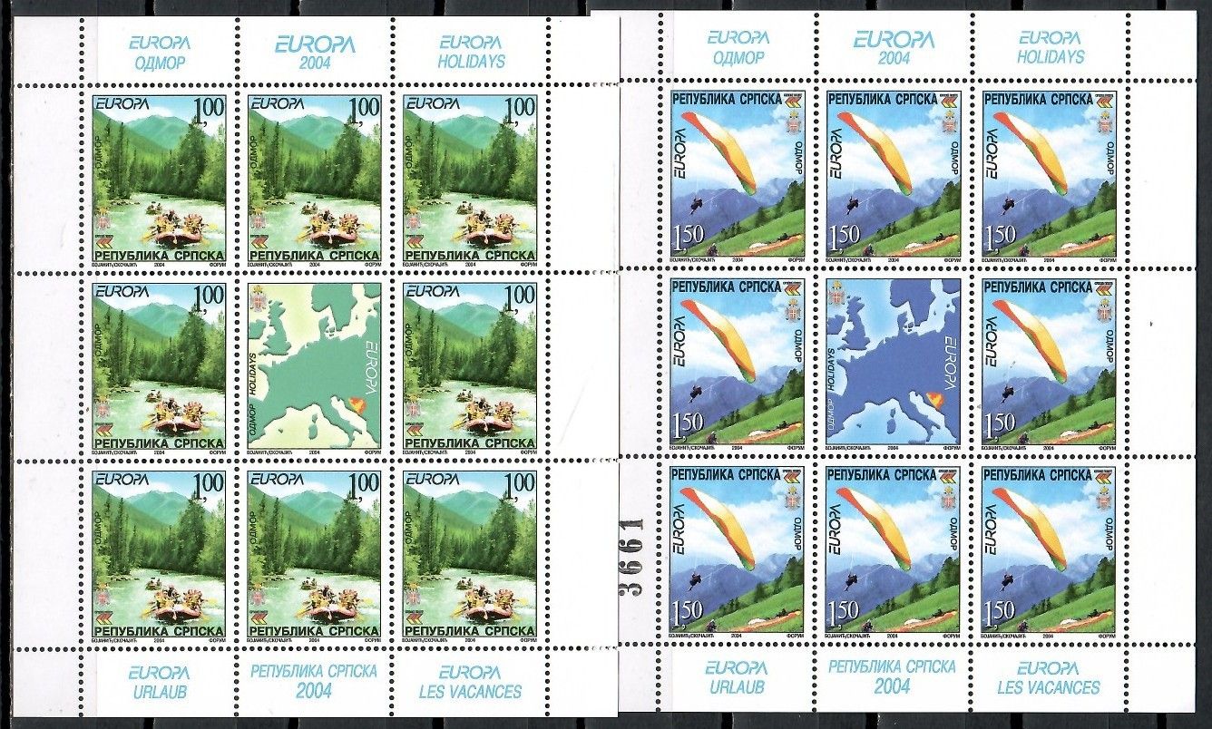 Znaczek Republika Serbska 2004 Mi ark 300-301 Czyste **