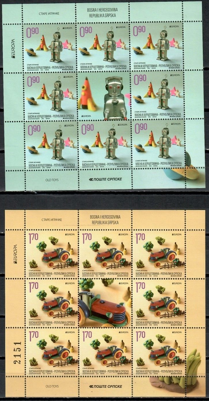 Znaczek Republika Serbska 2015 Mi ark 647-648A Czyste **
