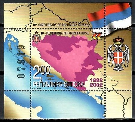 Znaczek Republika Serbska 2002 Mi bl 5 Czyste **
