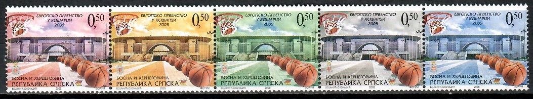 Znaczek Republika Serbska 2005 Mi 343-347 Czyste **