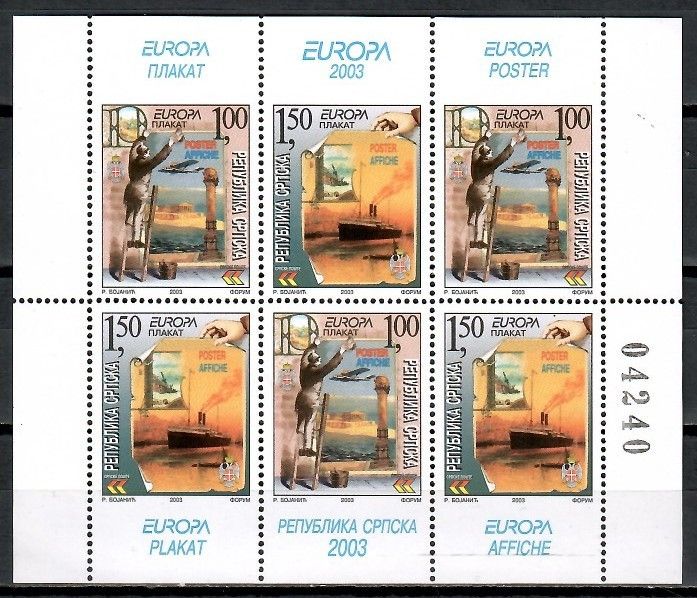 Znaczek Republika Serbska 2003 Mi h-blatt 6 Czyste **