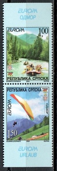Znaczek Republika Serbska 2004 Mi 300-301Do,Du Czyste **