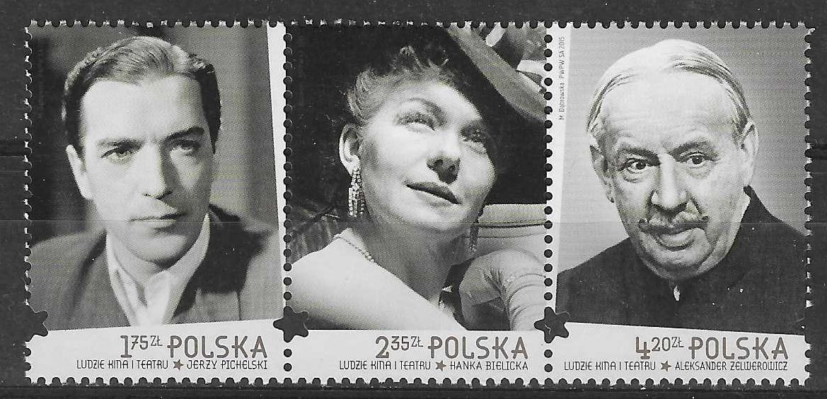 Znaczek Polska 2015 Mi 4799-4801 Fi 4649-4651 Czyste **